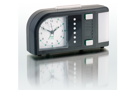 Zábleskový budík time flash (stříbrná barva)