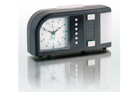 Zábleskový budík time flash (stříbrná barva)